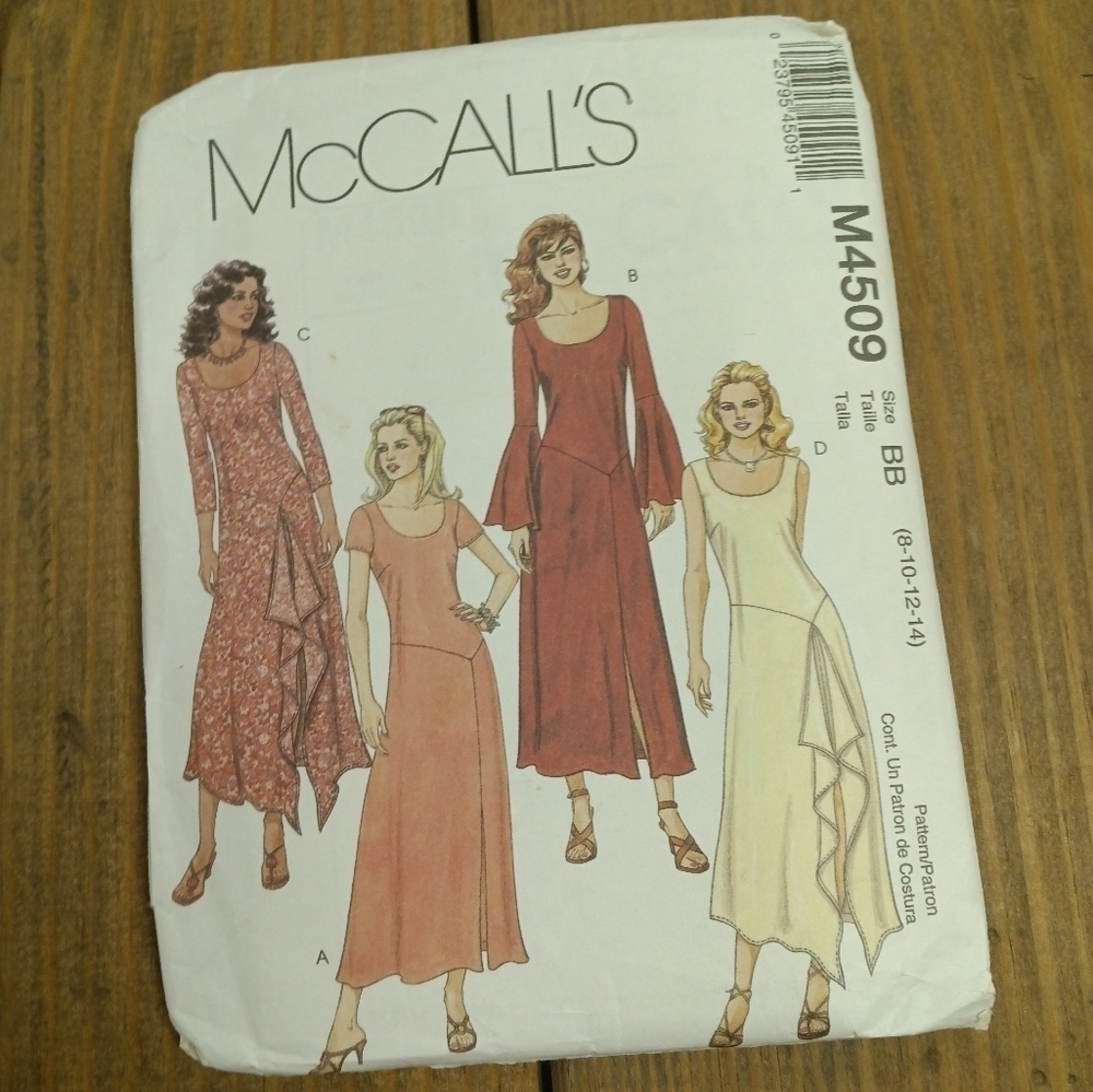 McCall's Sewing Pattern M4509 Women's Dresses Dress Size 8-14